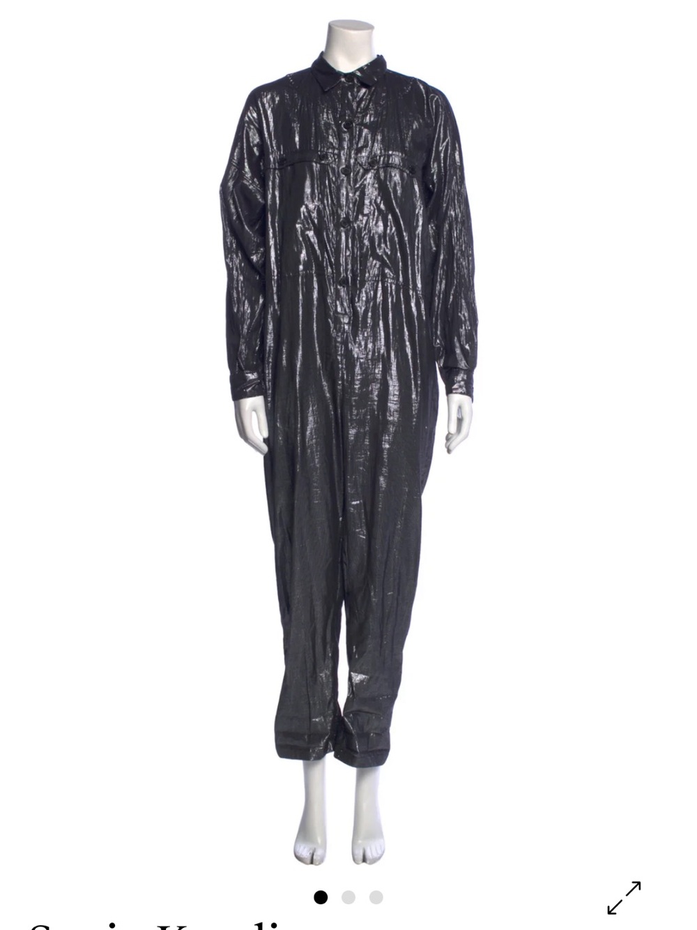 Suzi Kondi Metallic Black Jumpsuit